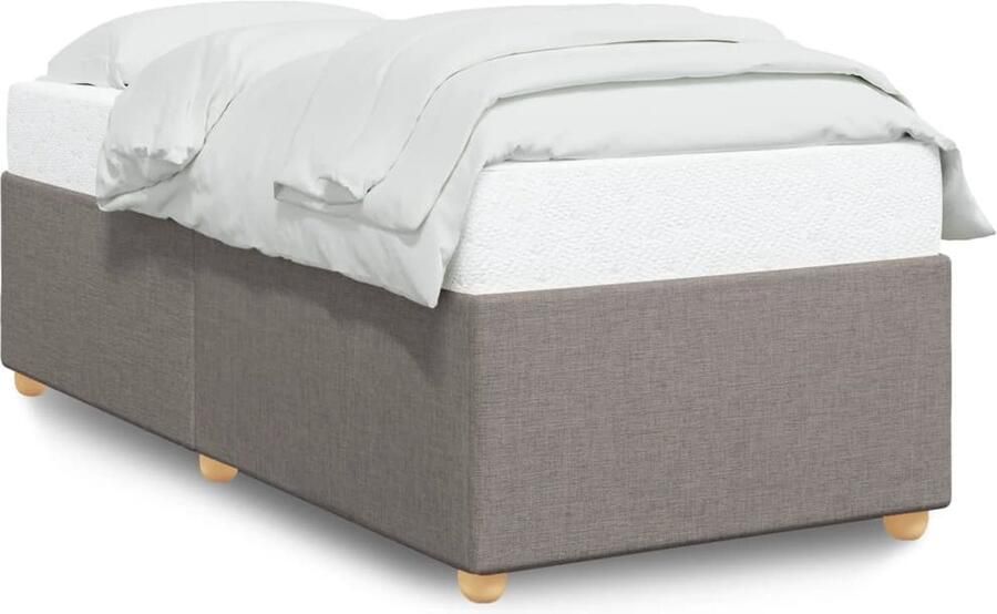 VidaXL Bedframe zonder matras 90x190 cm stof taupe - Foto 2