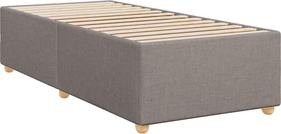 VidaXL Bedframe zonder matras 90x200 cm stof taupe