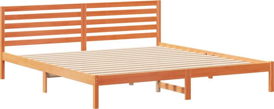 VidaXL Bedframe Wasbruin 200 x 210 cm Massief grenenhout