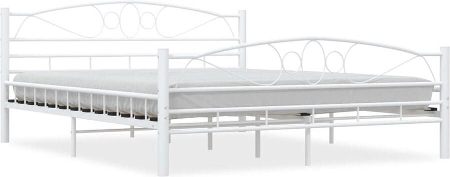 VidaXL -Bedframe-metaal-wit-160x200-cm - Foto 2