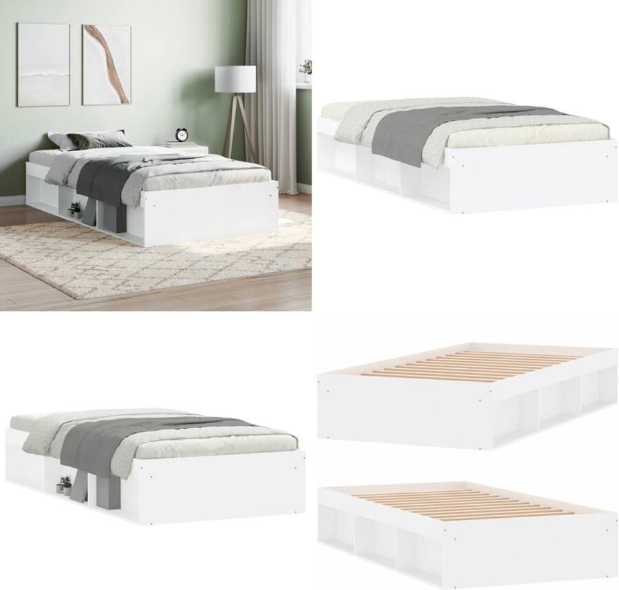 VidaXL Bedframe wit 90x190 cm Bedframe Bedframes Bed Bedbodem