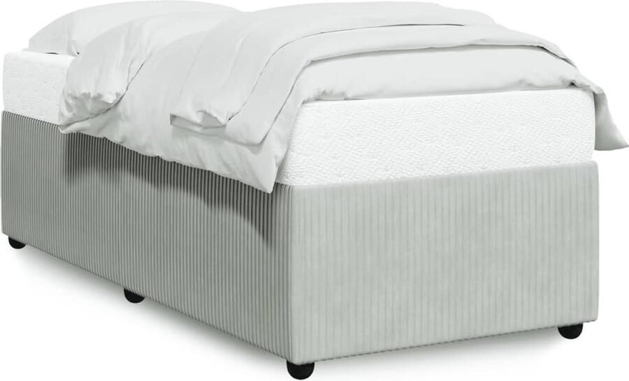 VidaXL Bedframe zonder matras 100x200 cm fluweel lichtgrijs