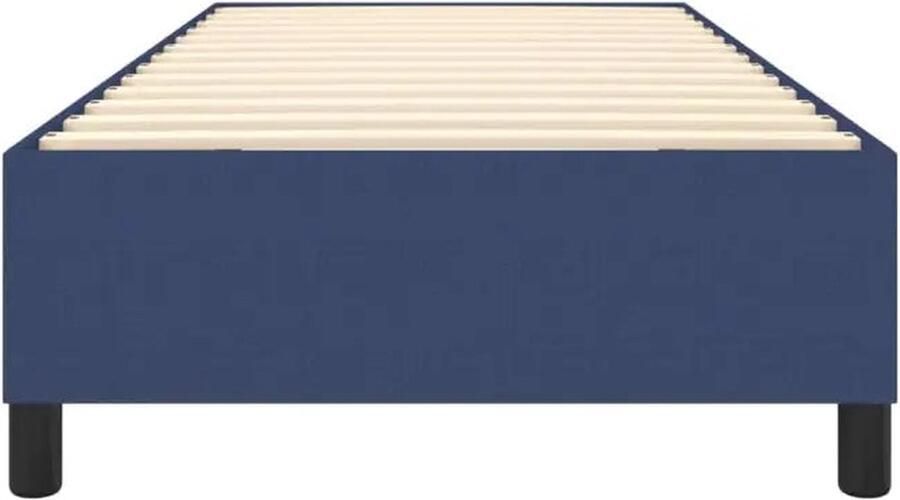 VidaXL Bedframe zonder matras 100x200 cm stof blauw - Foto 5