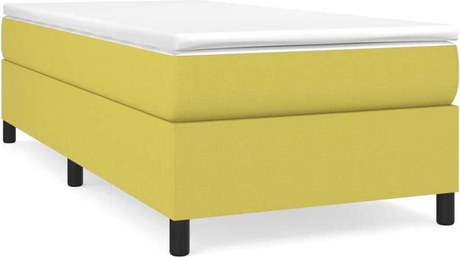 VidaXL Bedframe Stof Groen 80x200 cm Boxspring Frame Slaapcomfort Groene Bedframe Houten Bedframe Tweepersoons Bed Stoffen Bedframe Multipex Lattenbodem Bed Zonder Matras - Foto 2