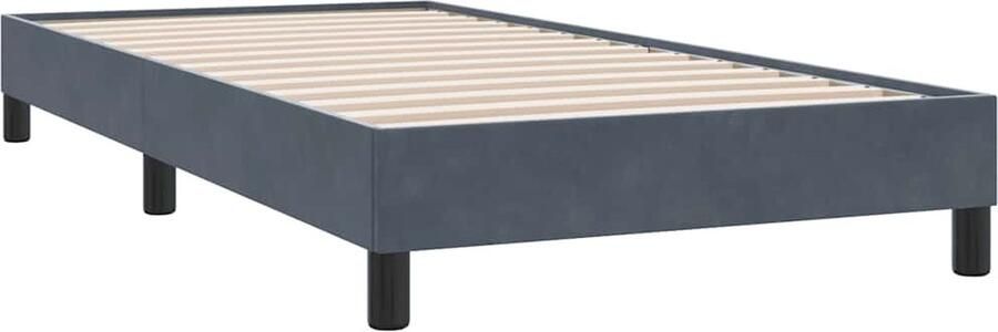 VidaXL Bedframe zonder matras 100x220 cm fluweel donkergrijs