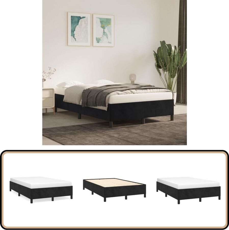 VidaXL Bedframe zonder matras 120x190 cm fluweel donkergrijs - Foto 2