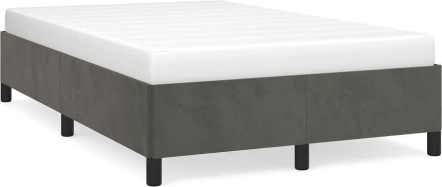 VidaXL Bedframe zonder matras 120x190 cm fluweel donkergrijs - Foto 3