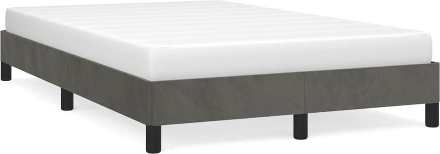 VidaXL Bedframe zonder matras 120x190 cm fluweel donkergrijs - Foto 2