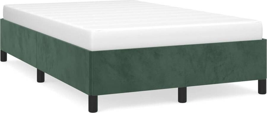 VidaXL Bedframe zonder matras 120x190 cm fluweel donkergroen - Foto 6