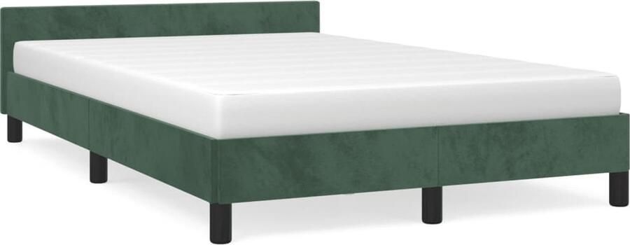 VidaXL Bedframe zonder matras 120x190 cm fluweel donkergroen - Foto 7