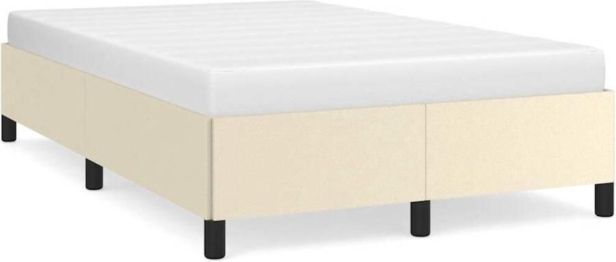 VidaXL Bedframe zonder matras 120x190 cm kunstleer crème