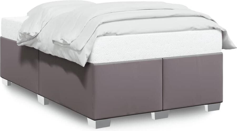 VidaXL Bedframe kunstleer grijs 120x200 cm