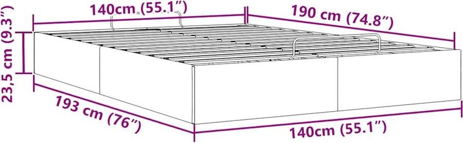 VidaXL Ottoman bedframe zonder matras 140x190 cm fluweel donkergroen - Foto 2