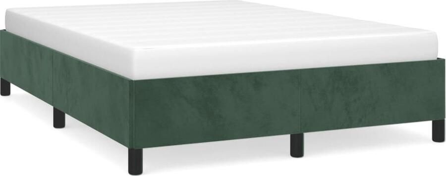 VidaXL Bedframe zonder matras 140x200 cm fluweel donkergroen - Foto 2