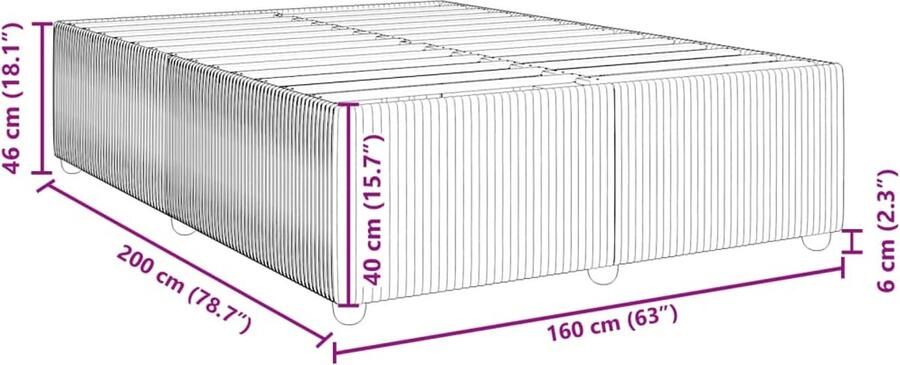 VidaXL -Bedframe-met-hoofdeinde-fluweel-donkergroen-160x200-cm - Foto 6
