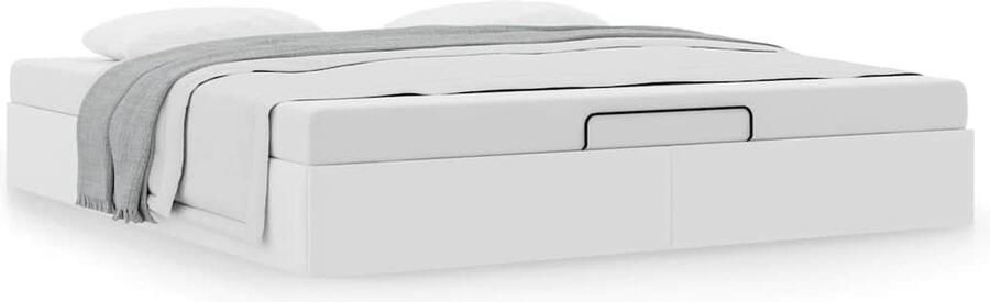 VidaXL Bedframe zonder matras 160x200 cm kunstleer wit - Foto 2