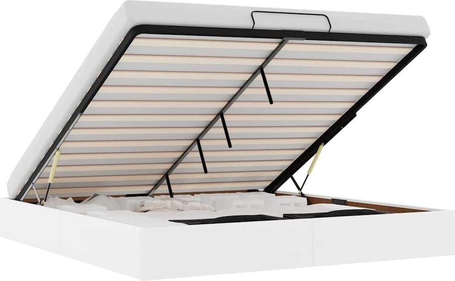 VidaXL Bedframe zonder matras 160x200 cm kunstleer wit