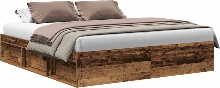 VidaXL Bedframe zonder matras 180x200 cm bewerkt hout oud hout - Foto 3