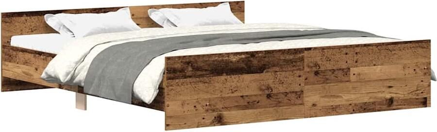 VidaXL Bedframe zonder matras 180x200 cm bewerkt hout oud hout