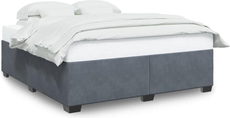VidaXL Bedframe zonder matras 180x200 cm fluweel donkergrijs