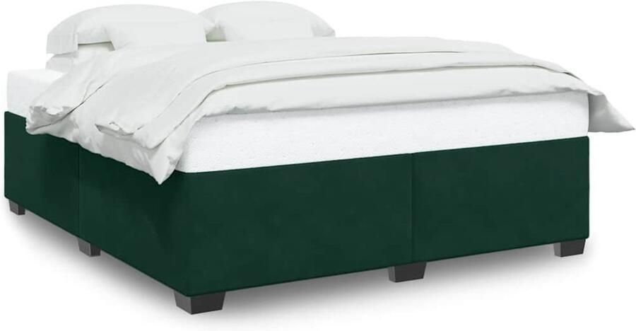 VidaXL Bedframe zonder matras 180x200 cm fluweel donkergroen - Foto 2
