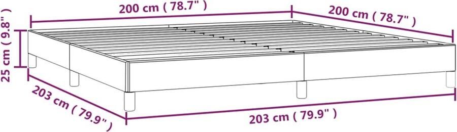 VidaXL Bedframe zonder matras 200x200 cm stof groen - Foto 4