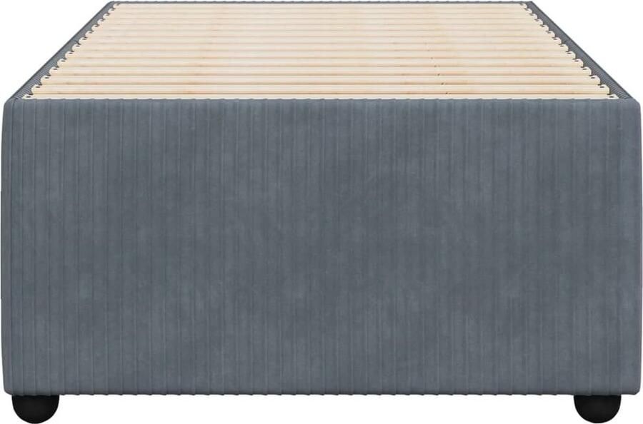 VidaXL Bedframe zonder matras 80x200 cm fluweel donkergrijs - Foto 3