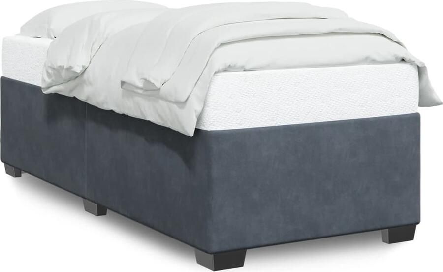 VidaXL Bedframe zonder matras 80x200 cm fluweel donkergrijs