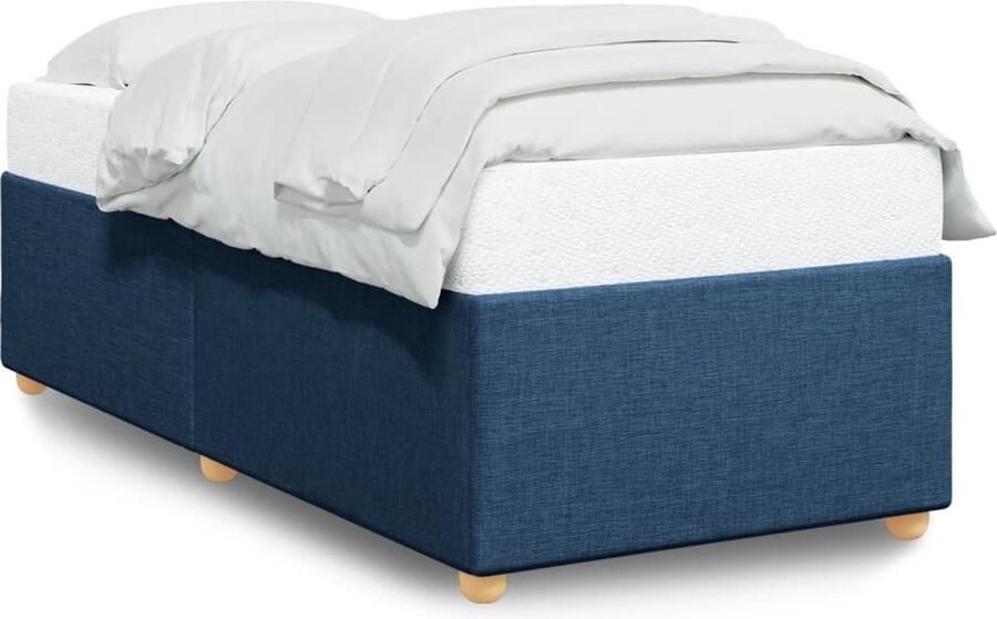 VidaXL Bedframe zonder matras 80x200 cm stof blauw - Foto 9