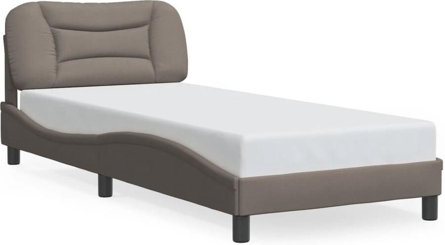 VidaXL Bedframe zonder matras 80x200 cm stof taupe - Foto 6