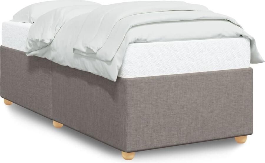 VidaXL Bedframe zonder matras 80x200 cm stof taupe - Foto 8