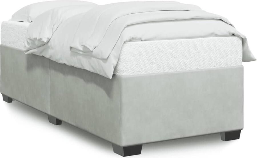 VidaXL Bedframe zonder matras 80x200 cm fluweel lichtgrijs