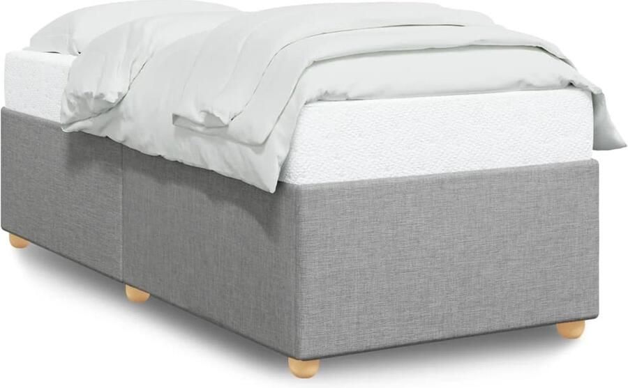 VidaXL Bedframe zonder matras 80x200 cm stof lichtgrijs - Foto 7