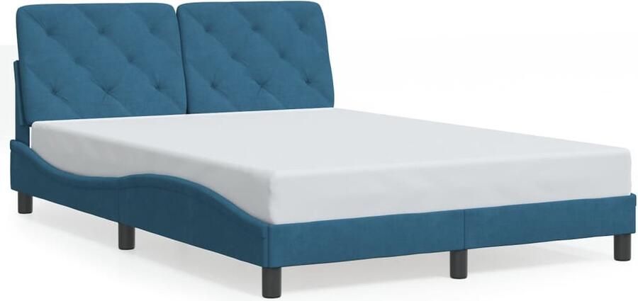 VidaXL -Bedframe-met-hoofdeinde-fluweel-blauw-140x200-cm