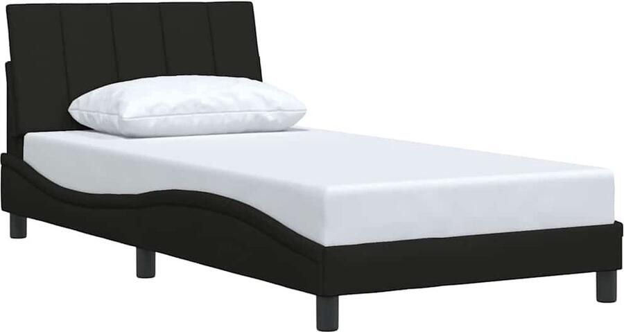 VidaXL Bedframe zonder matras Hanko 100x200 cm stof zwart