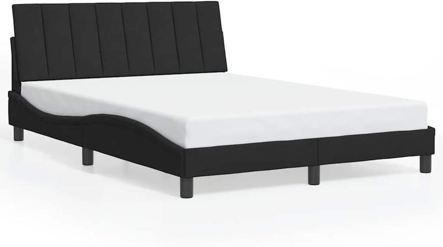 VidaXL Bedframe zonder matras Hanko 140x190 cm fluweel zwart - Foto 4