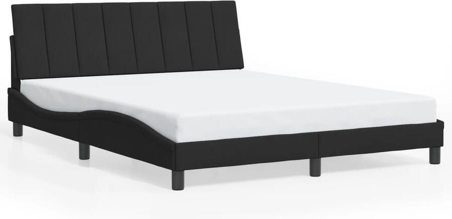 VidaXL Bedframe zonder matras Hanko 160x200 cm fluweel zwart - Foto 2