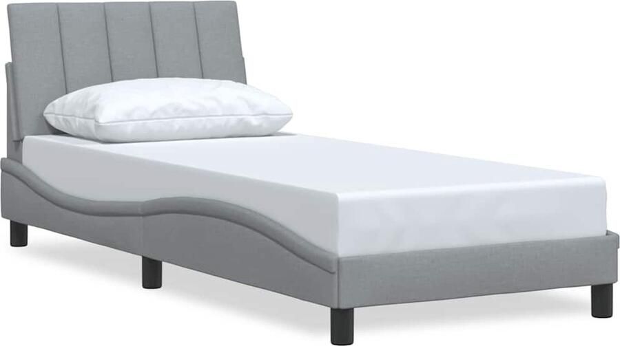VidaXL Bedframe zonder matras 80x200 cm stof lichtgrijs - Foto 5