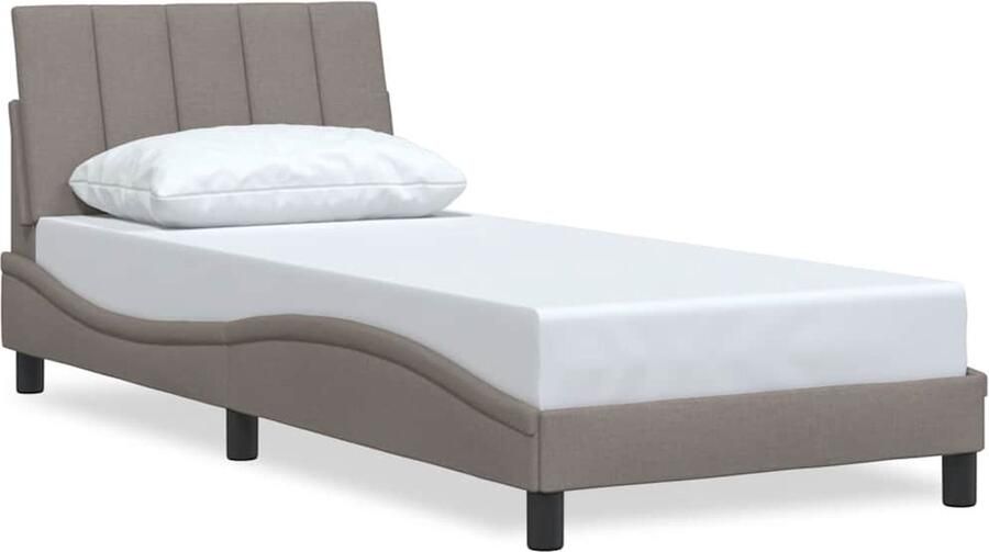 VidaXL Bedframe zonder matras 80x200 cm stof taupe - Foto 5