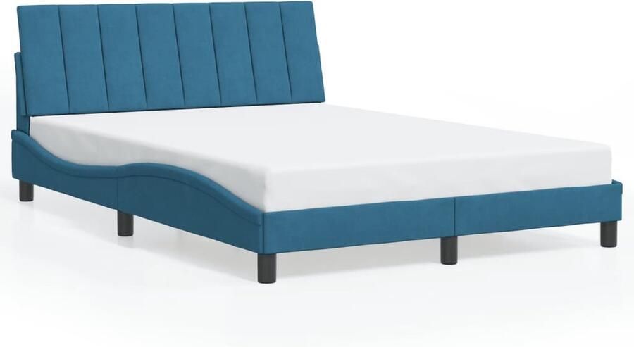 VidaXL Bedframe zonder matras Hanko fluweel blauw 120x200 cm - Foto 2