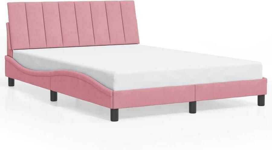 VidaXL Bedframe zonder matras Hanko fluweel roze 120x200 cm - Foto 2