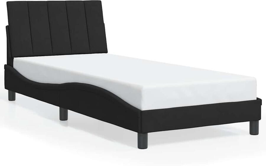 VidaXL Bedframe zonder matras Hanko fluweel zwart 90x200 cm - Foto 3