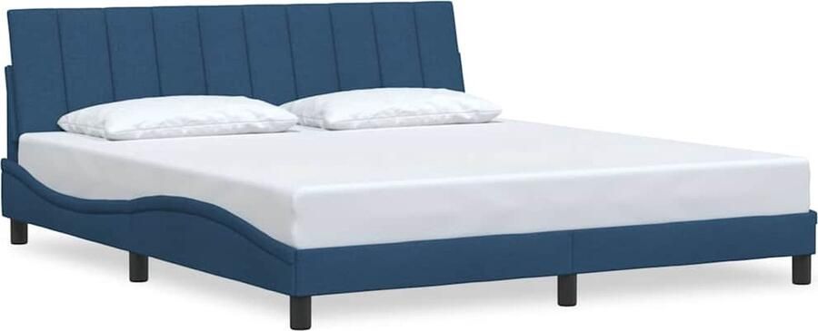 VidaXL Bedframe zonder matras stof blauw 180x200 cm - Foto 4