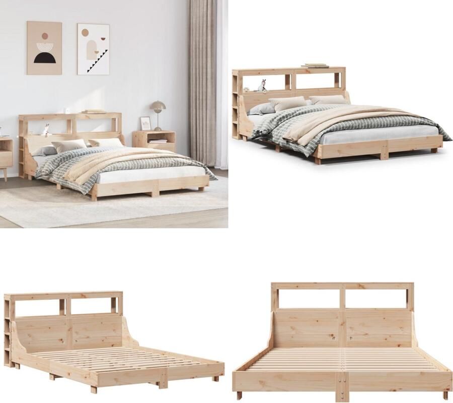 VidaXL Bedframe zonder matras massief grenenhout 120x190 cm Bedframe Bedframes Bed Tweepersoonsbed