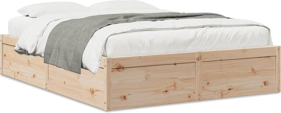 VidaXL Bedframe zonder matras massief grenenhout 140x200 cm - Foto 4