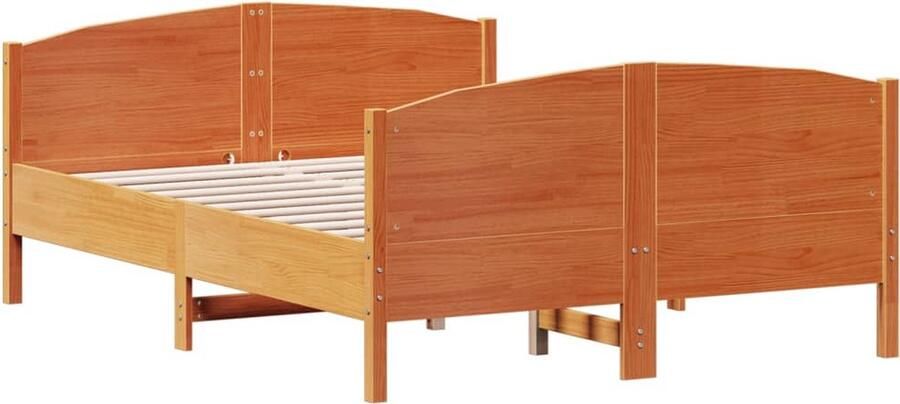 VidaXL Bedframe zonder matras massief grenenhout wasbruin 140x200 cm - Foto 3