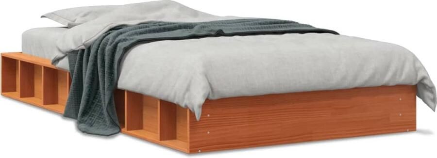 VidaXL Bedframe zonder matras massief grenenhout wasbruin 90x190 cm - Foto 2
