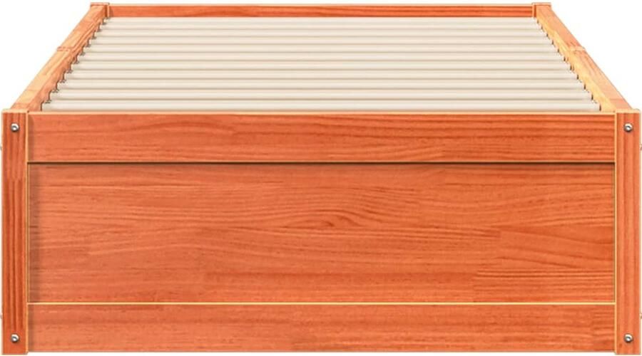 VidaXL Bedframe zonder matras massief grenenhout wasbruin 90x200 cm - Foto 2