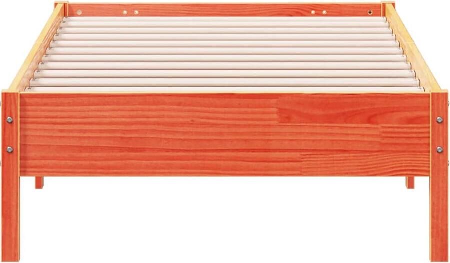 VidaXL Bedframe zonder matras massief grenenhout wasbruin 90x200 cm - Foto 2