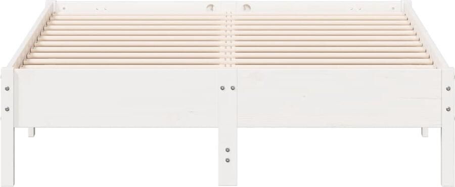 VidaXL Bedframe zonder matras massief grenenhout wit 120x190 cm - Foto 2